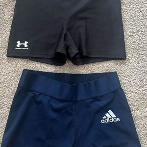 Under Armour and Adidas Black and Navy Shorts